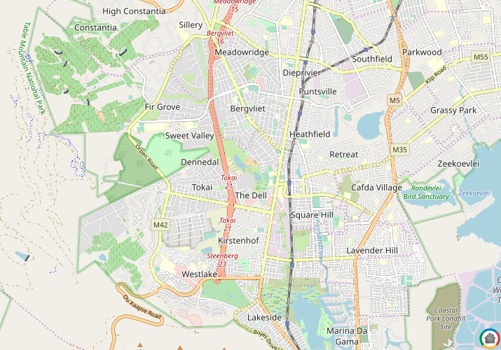 Map location of Dreyersdal